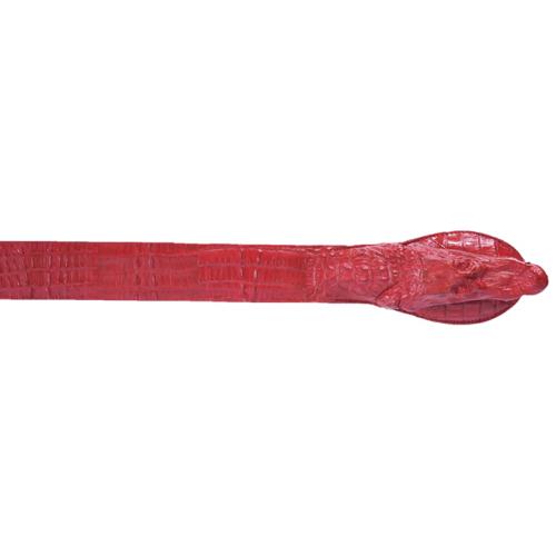 Los Altos Red All-Over Genuine Crocodile w/ Head Belt C169512